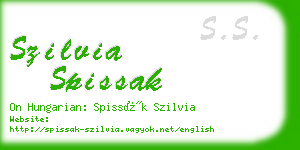 szilvia spissak business card